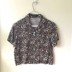 Kendall & Kylie cheetah crop top